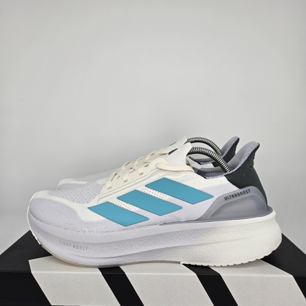 New Adidas UltraBoost 5X White Pure Teal JI3244 Men's Running Shoes Size 10